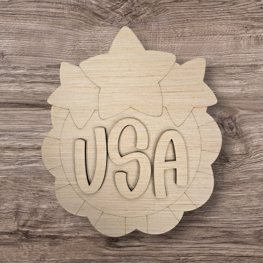 3D USA Round (AB071-3D)