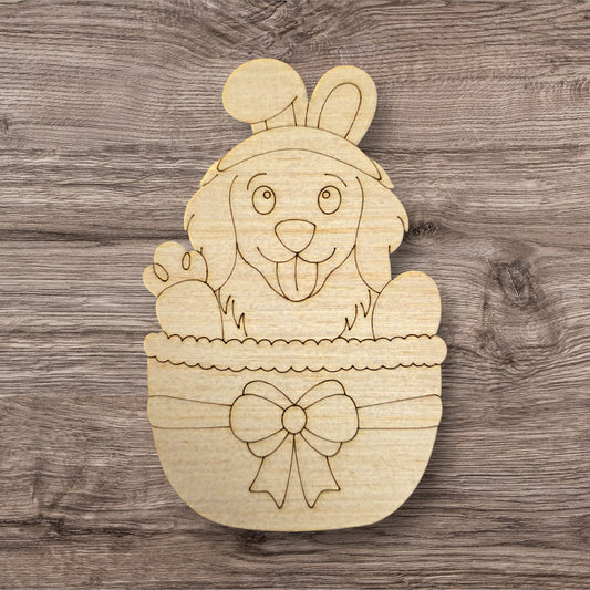 Golden Retriever Easter Basket (GM106)