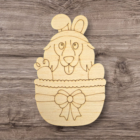 Long Haired Dachshund Easter Basket (GM108)