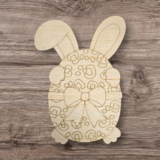 Bunny Cheetah Easter Egg - Laser Ready SVG