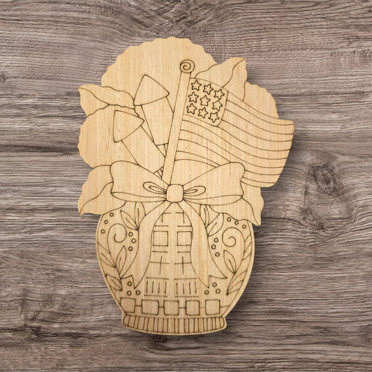 Patriotic Flower Pot (GM001)