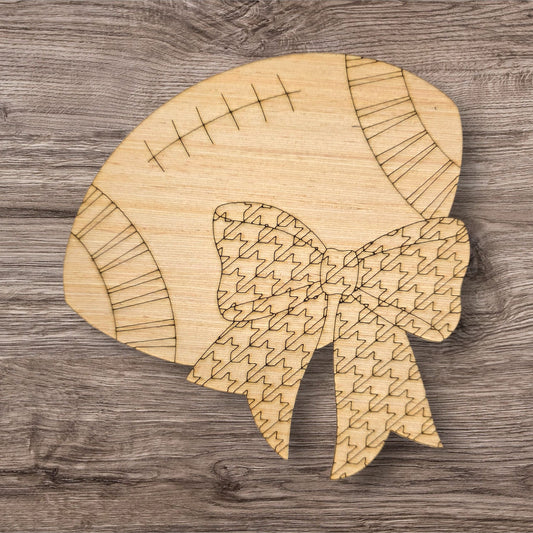 Houndstooth Football Bow (GM042)