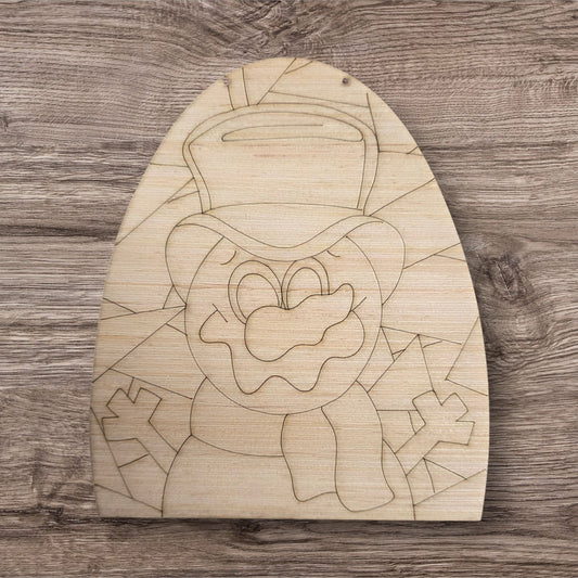 Stained Glass Snowman Ornament (MJ007-O)