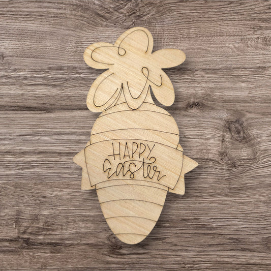 Happy Easter Carrot - Laser Ready SVG