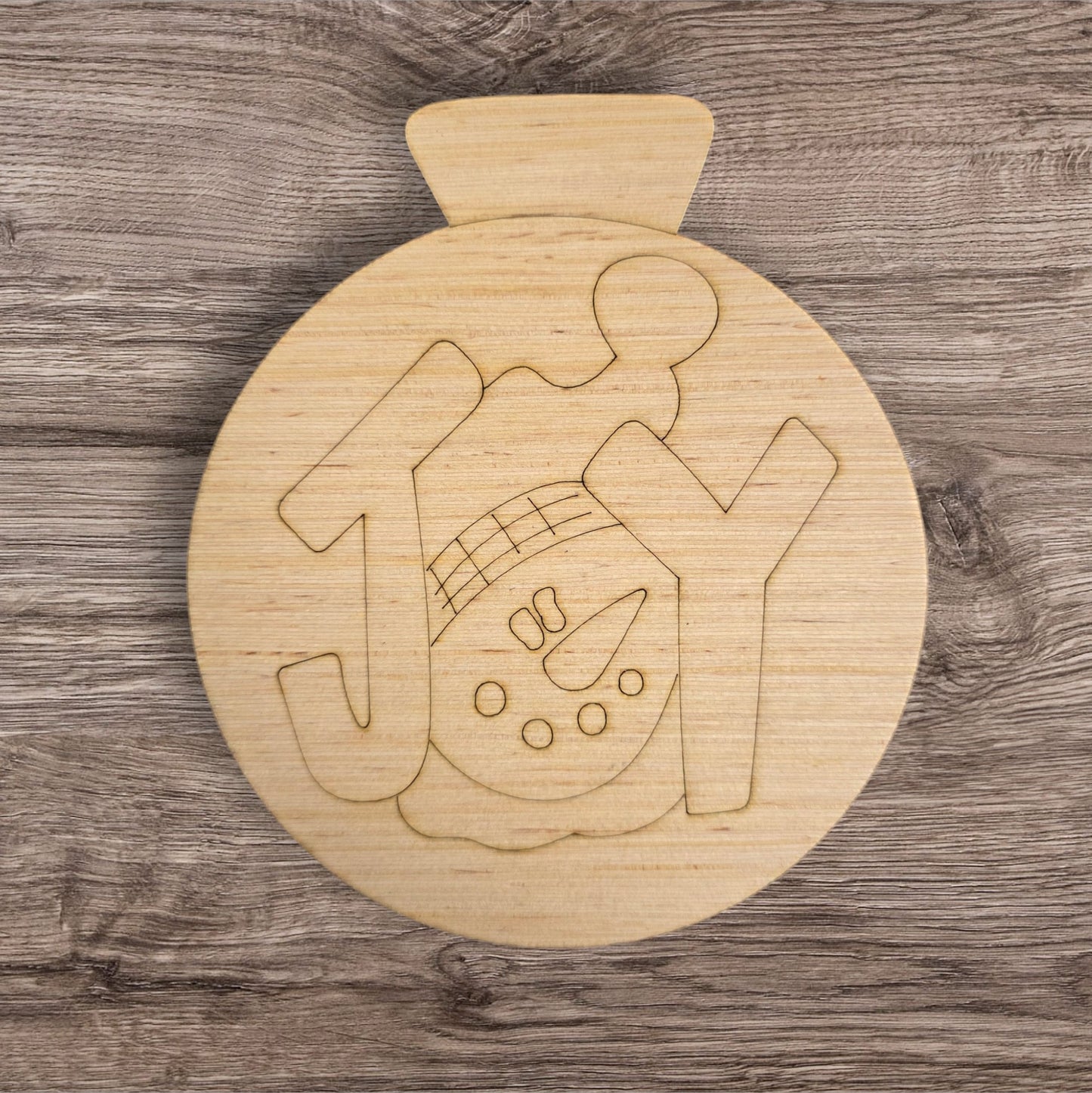 Joy Snowman Christmas Ball Ornament (DD020-O)