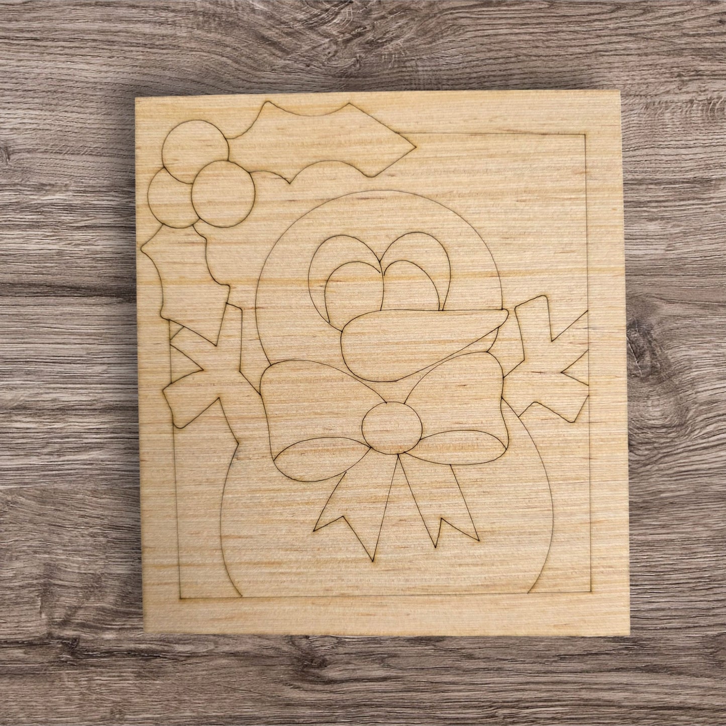 Snowman Square Ornament (DD035-O)
