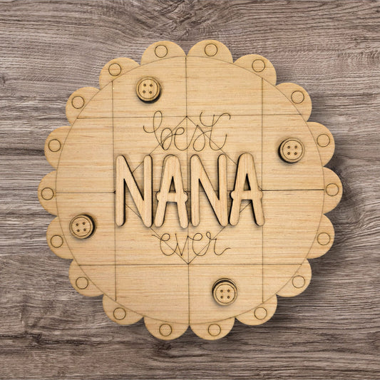 3D Best Nana Ever Patchwork Quilt (WP080-3D)