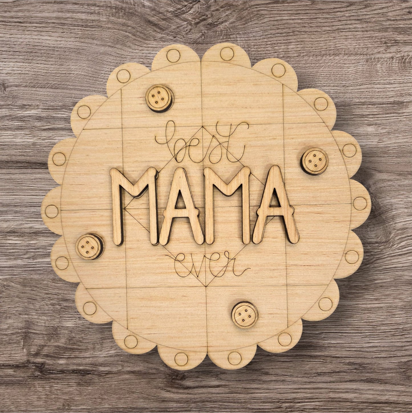 3D Best Mama Ever Patchwork Quilt (WP081-3D)