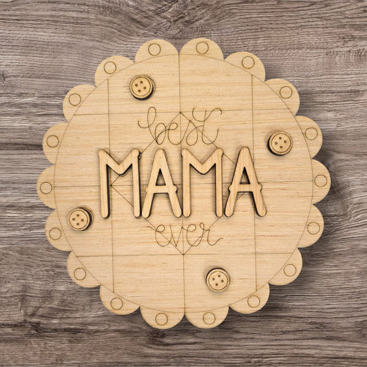 3D Best Mama Ever Patchwork Quilt (WP081-3D)