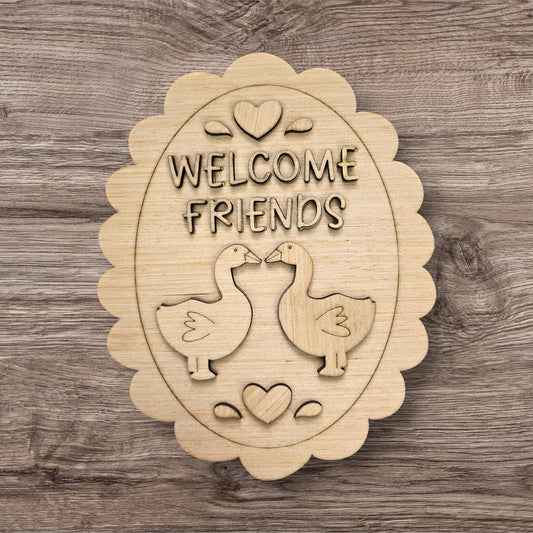 3D Welcome Friends Geese (PU017-3D)