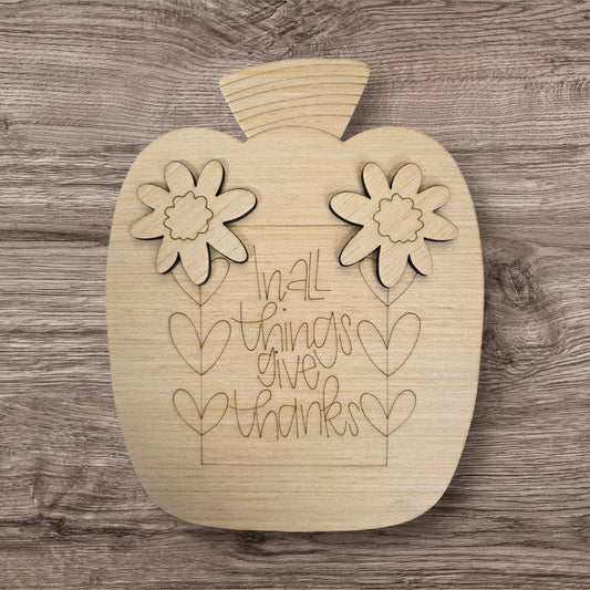 3D Give Thanks Pumpkin (BA057-3D)