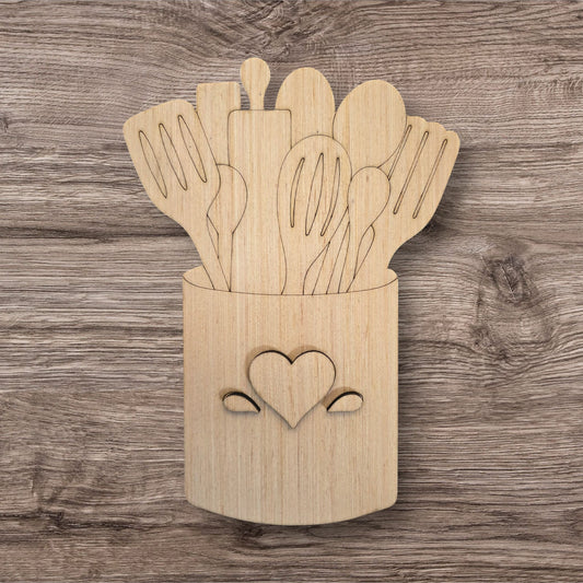 3D Kitchen Utensils Jar (PU025-3D)