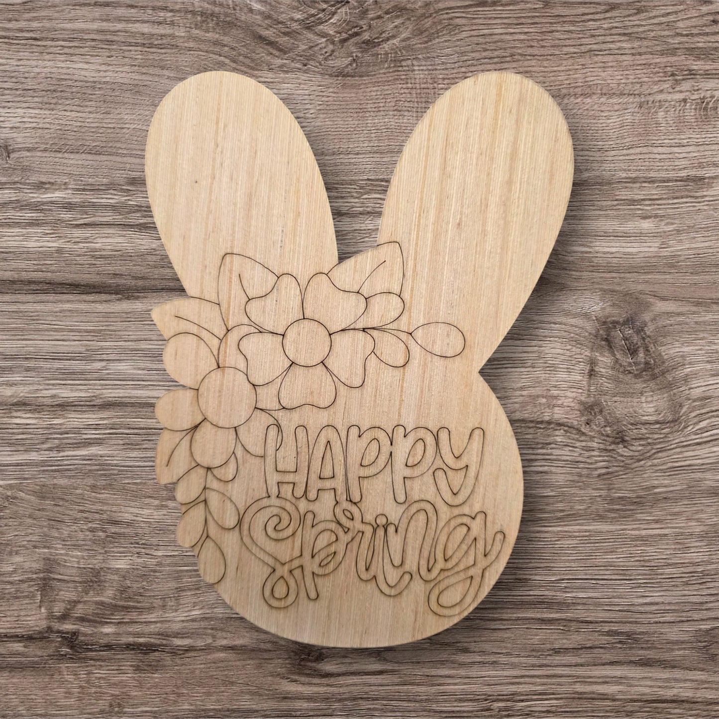 Floral Happy Spring Bunny (AB206)