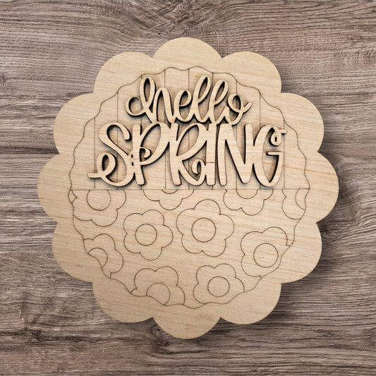 3D Hello Spring Round (AB208-3D)