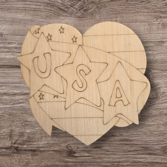 USA Heart (PU021)