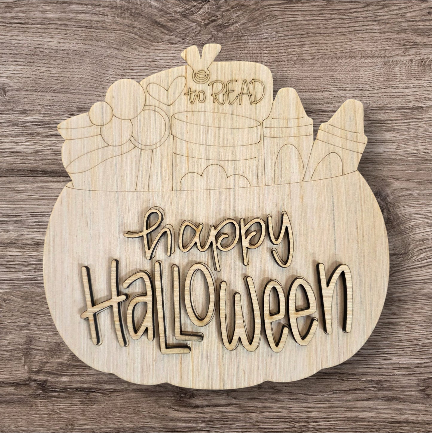 3D Happy Halloween Cauldron (CK047-3D)