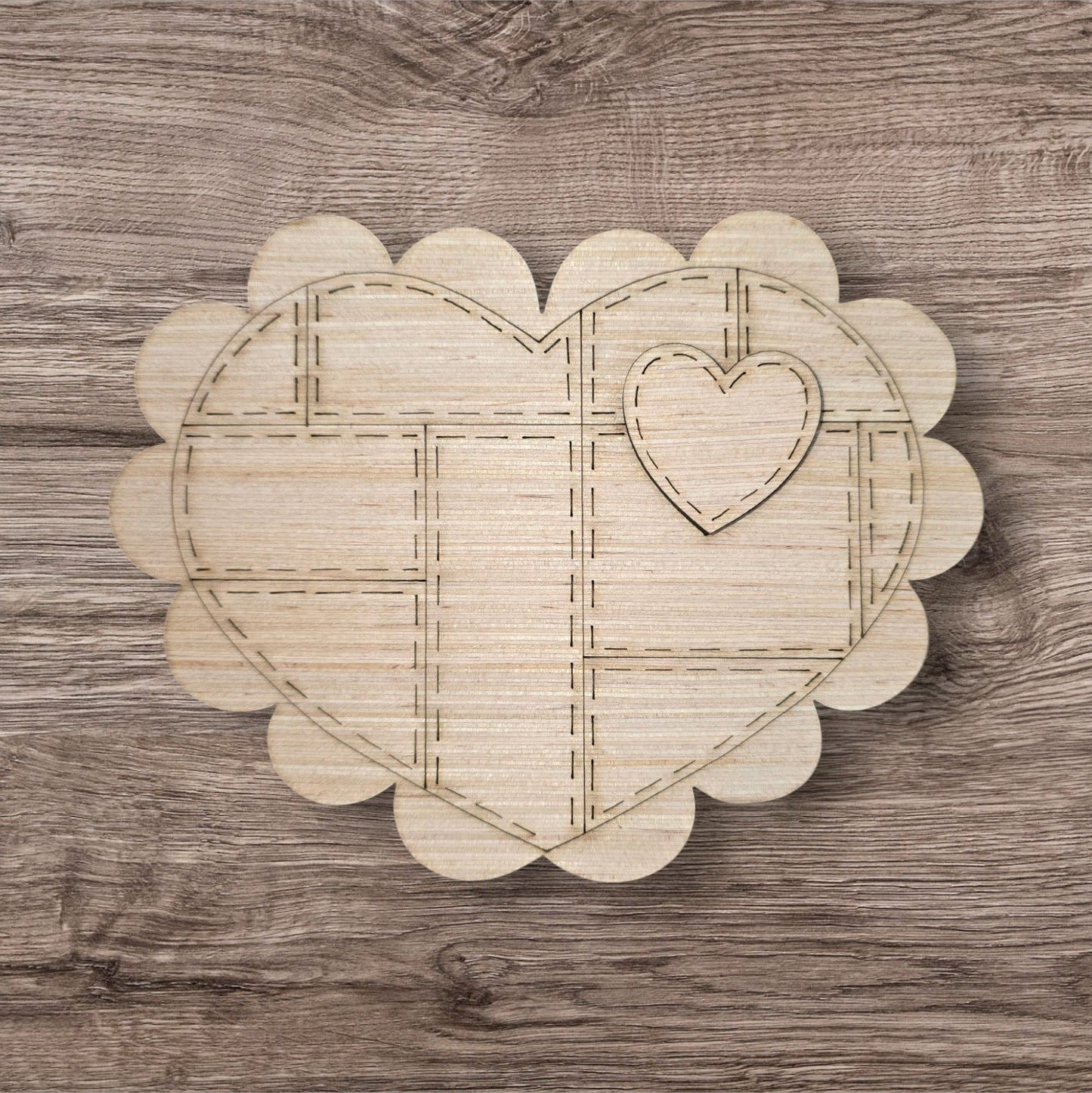3D Patchwork Heart (PC222-3D)