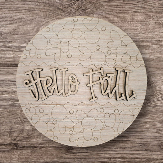 3D Hello Fall Round (HC273-3D)