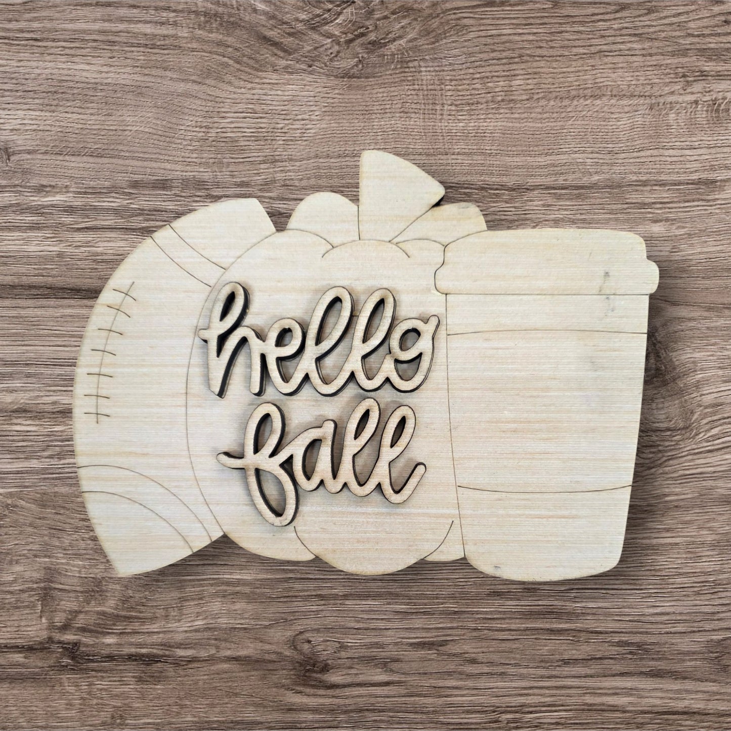 3D Hello Fall Football (CK064-3D)