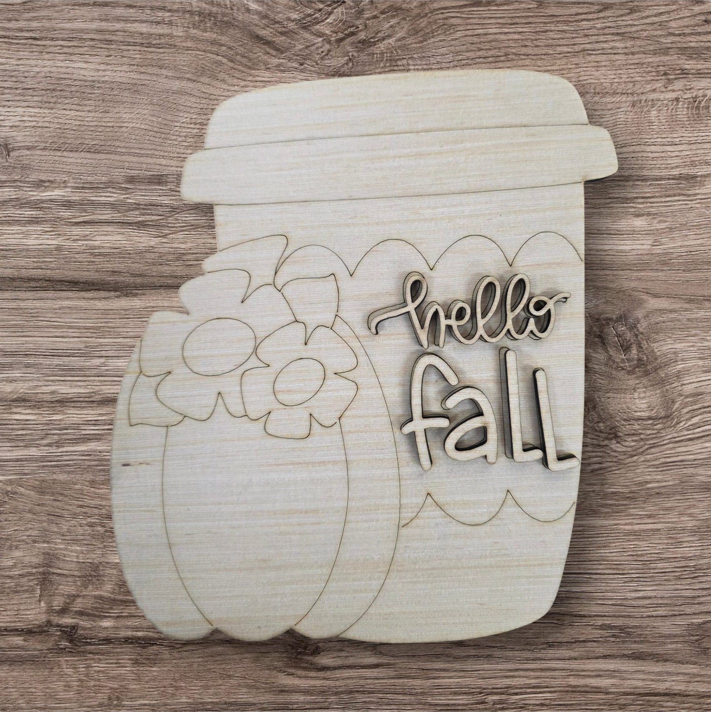 3D Hello Fall Pumpkin Latte (CK065-3D)