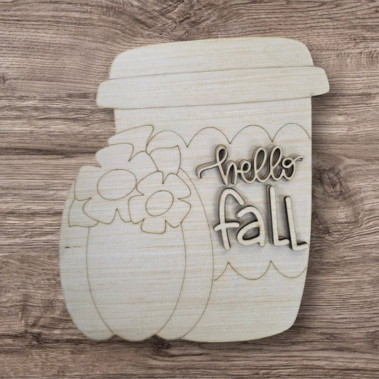 3D Hello Fall Pumpkin Latte (CK065-3D)