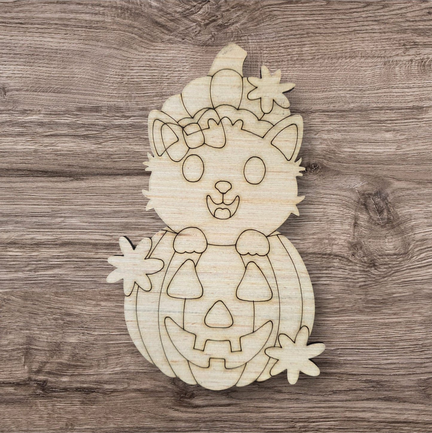 Halloween Cat In Pumpkin (KW191)