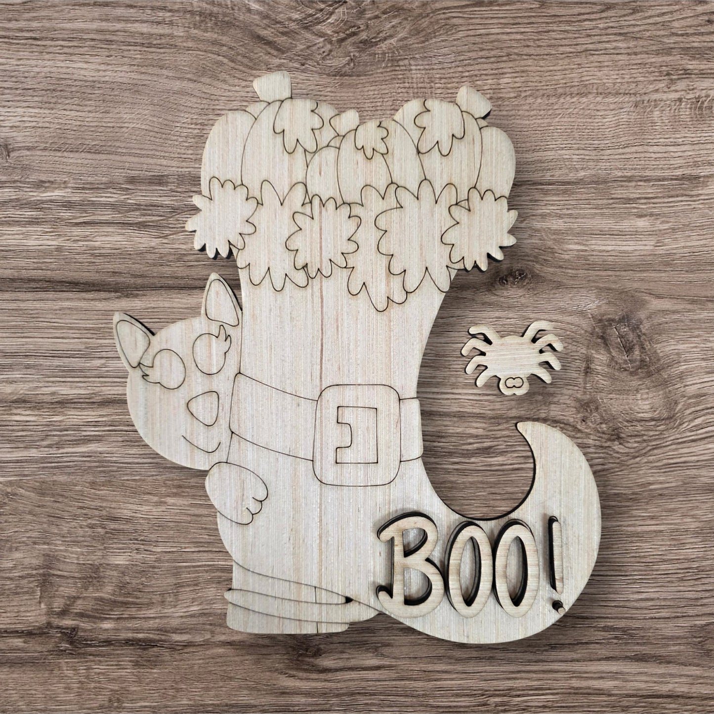 3D Witch Boot With Cat (KW193-3D)