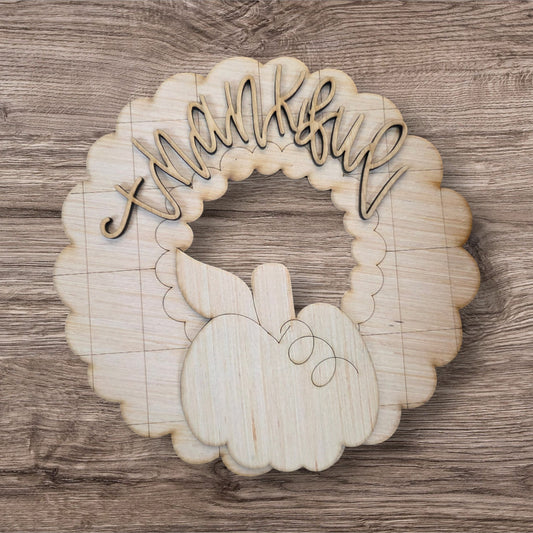 3D Pumpkin Thankful Scallop Round (HC278-3D)