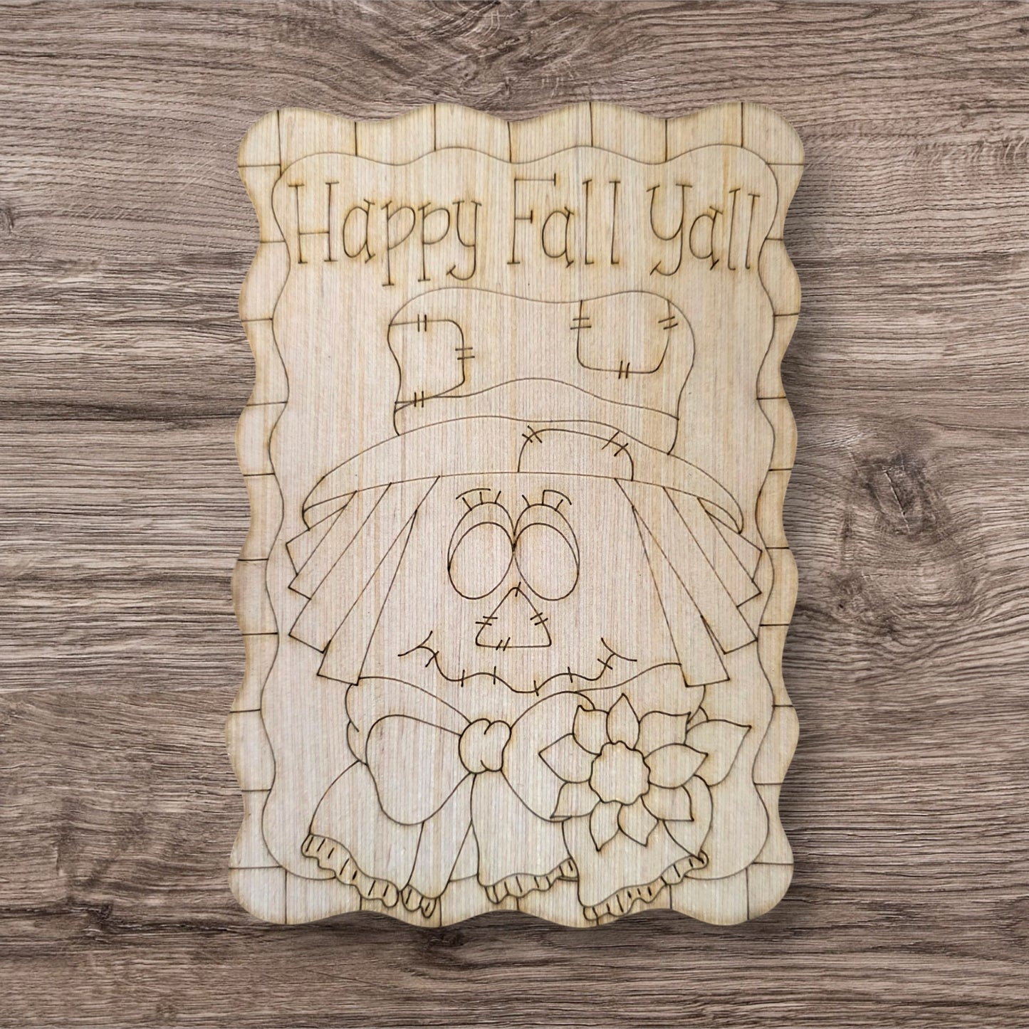 Happy Fall Yall Scarecrow Plaque (PP102)
