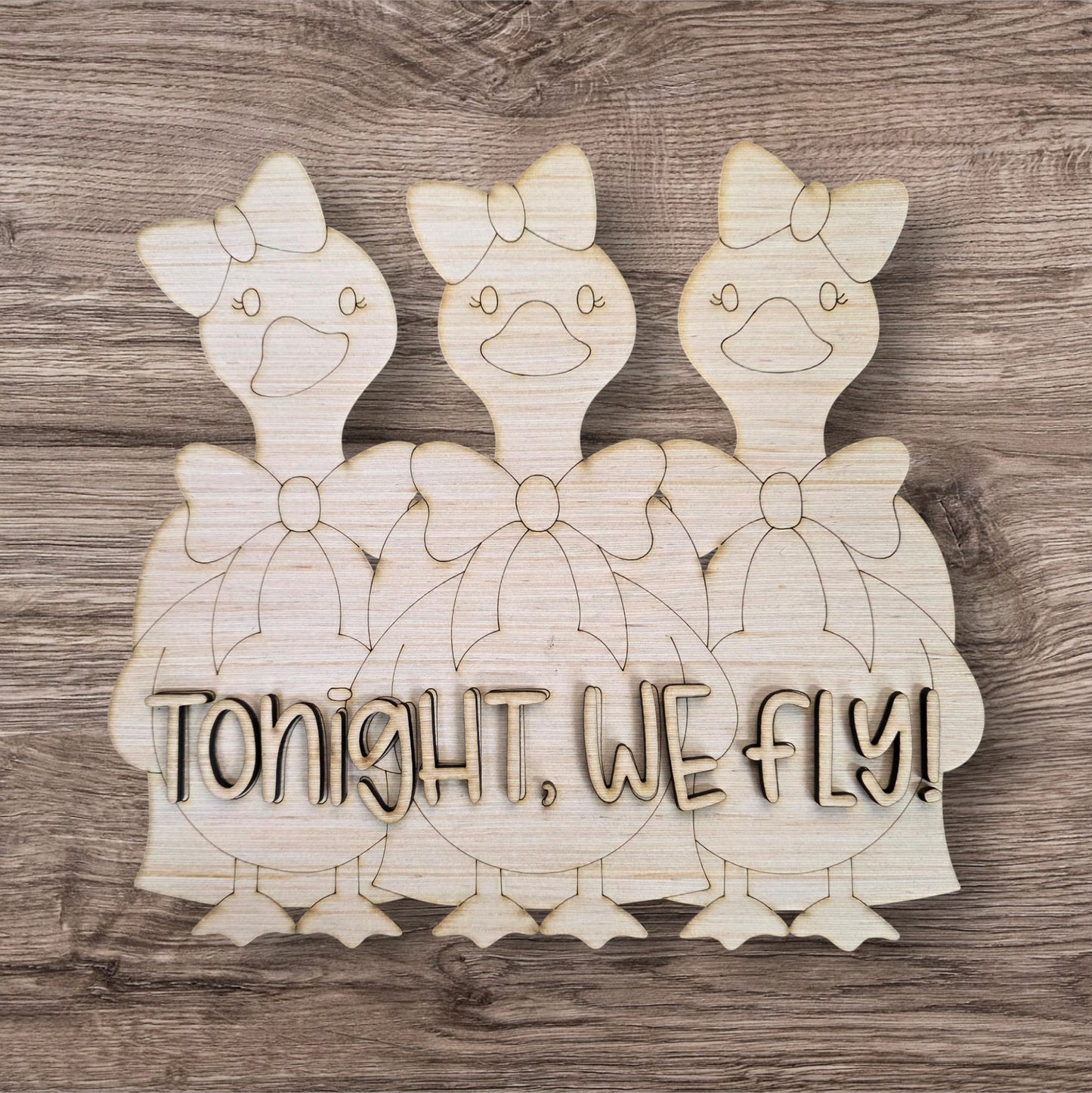 3D Tonight We Fly Porch Goose Trio (KA102-3D)