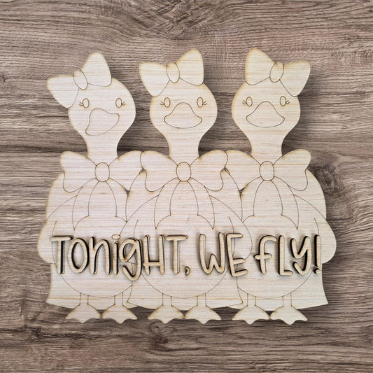 3D Tonight We Fly Porch Goose Trio (KA102-3D)