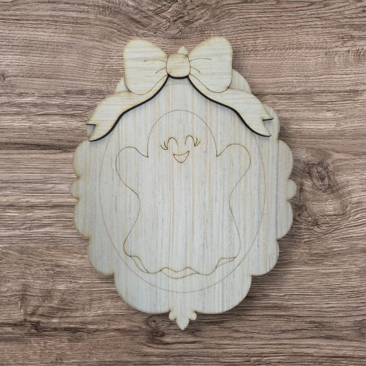 3D Smiling Ghost With Bow (CK082-3D) (Copy)