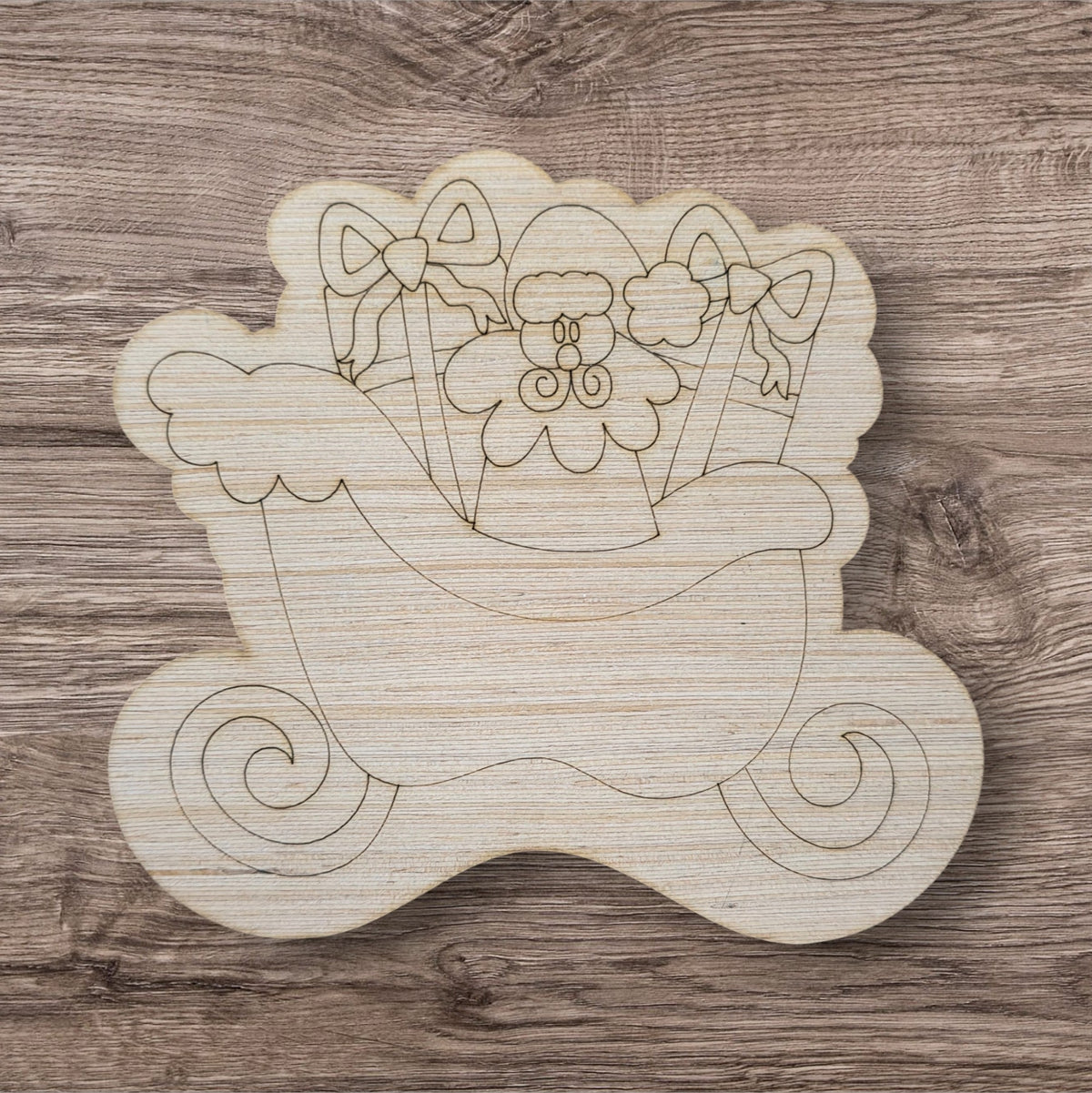 Santa's Sleigh Ornament (HC282-O)