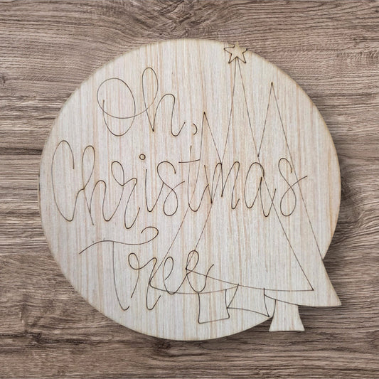 Merry Christmas Tree Round Ornament (LL168-O)