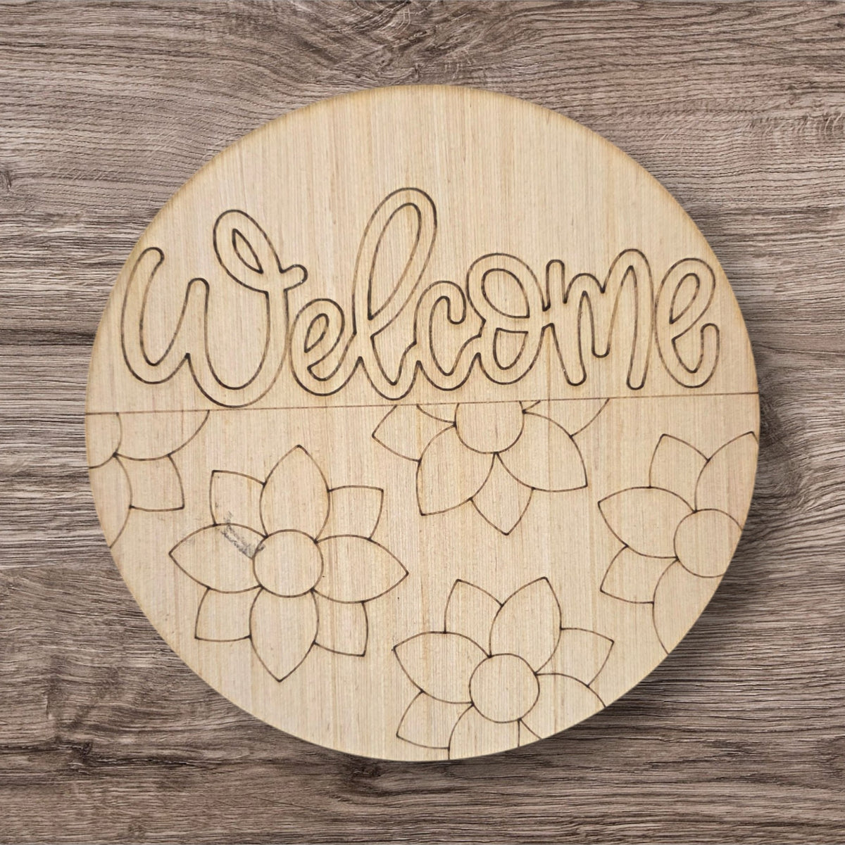 Welcome Sunflower Round (LL076)