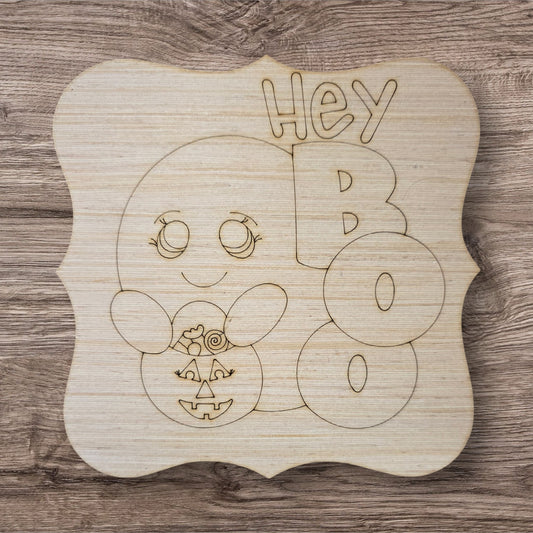 Hey Boo Plaque (LL023)