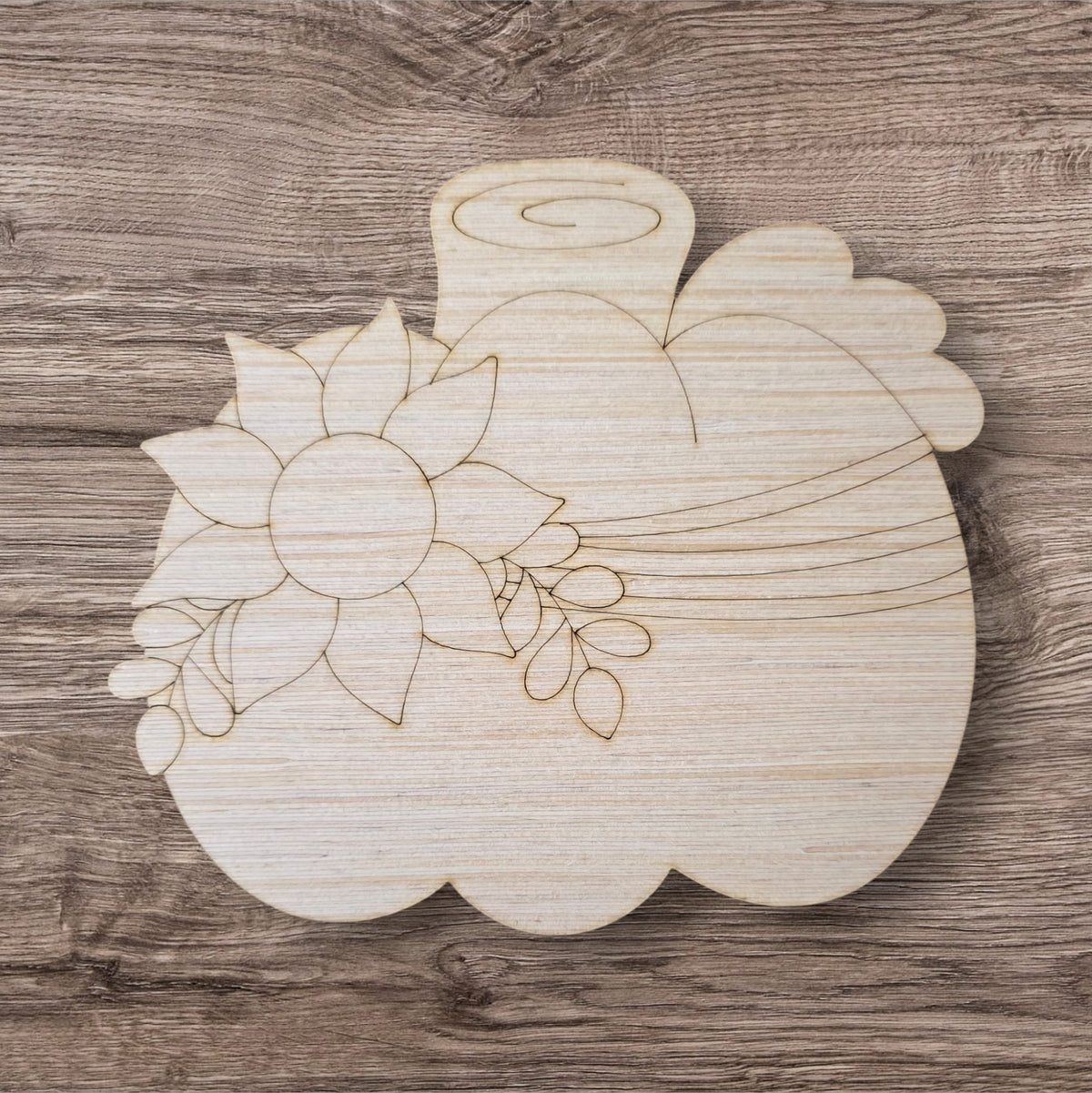 Fall Pumpkin With Sunflower (LL030)