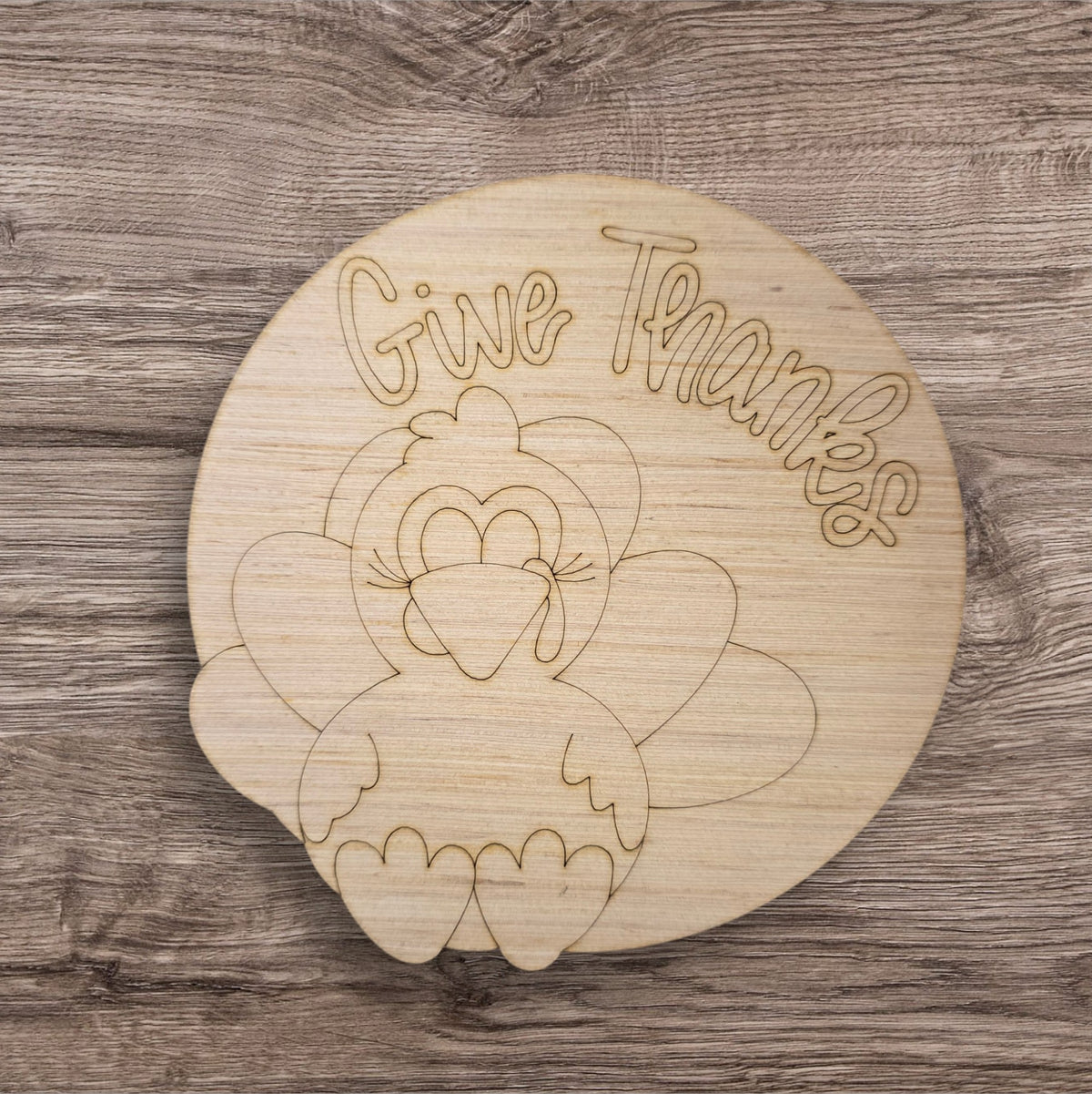 Give Thanks Turkey Round (LL105)