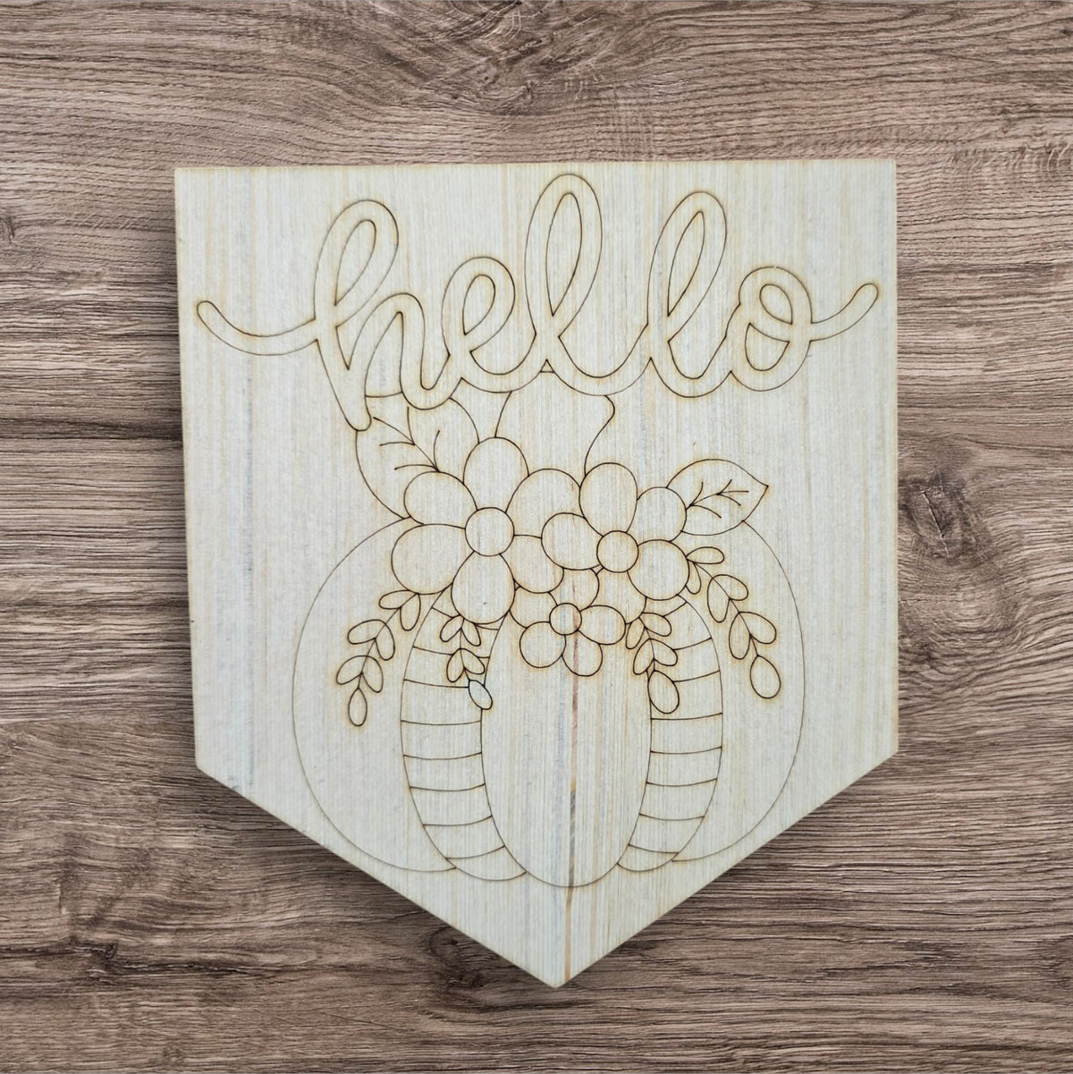 Hello Banner With Pumpkin (LL082)