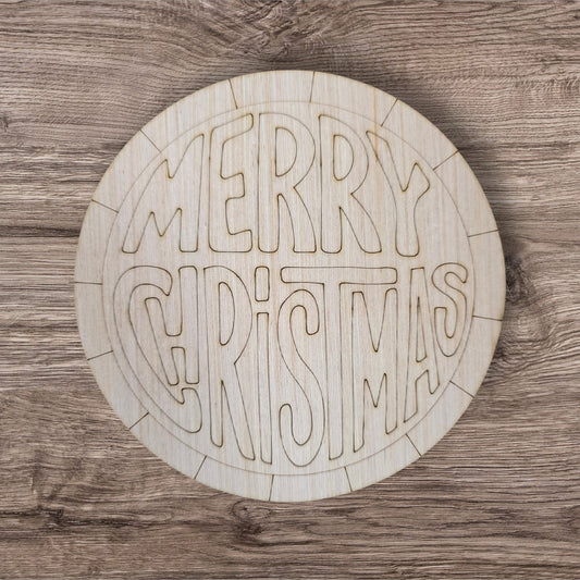 Merry Christmas Round Ornament (LL167-O)