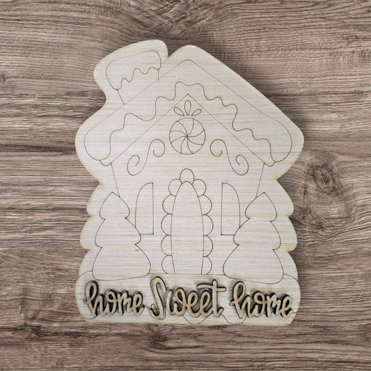 3D Home Sweet Home Gingerbread House (RL229-3D)