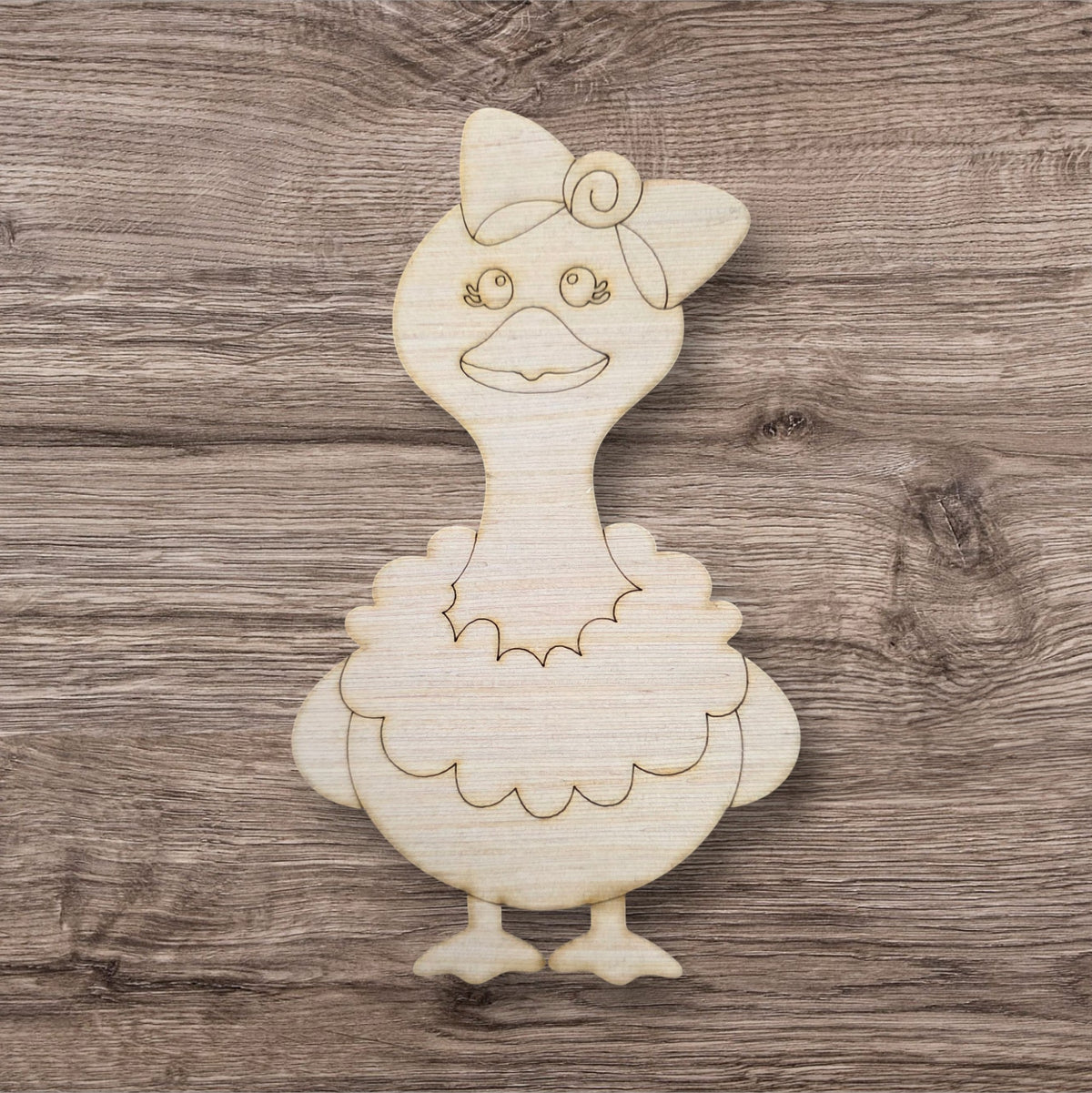 Silly Christmas Goose With Bow Ornament (KA106-O)