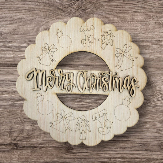 3D Merry Christmas Round (HC285-3D)
