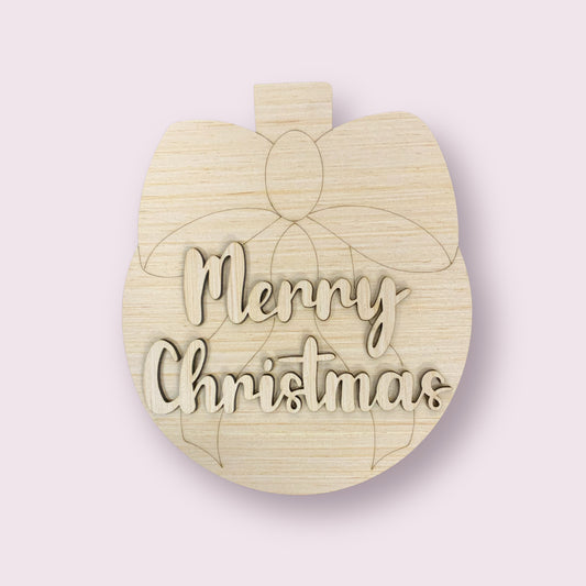 3D Merry Christmas Ball (RA139-3D)