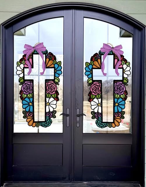 Ornate Floral Cross - Laser Ready SVG