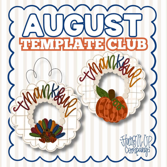 3D Turkey Thankful Scallop Round (HC276-3D)