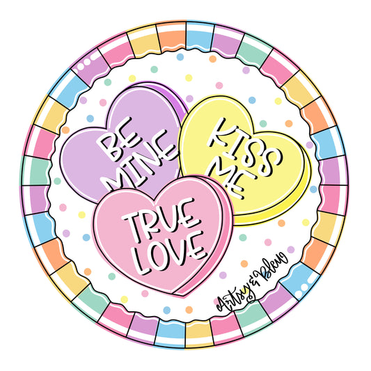Conversation Heart Round (AB005)