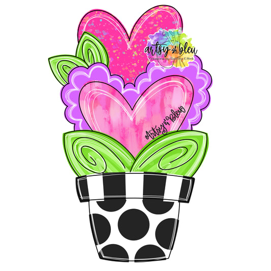 Valentine Heart Pot (AB013)