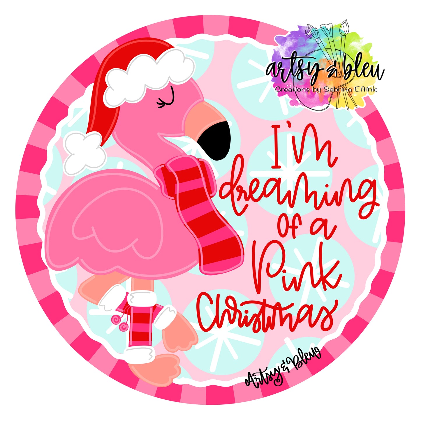 Pink Christmas Ornament (AB110-O)