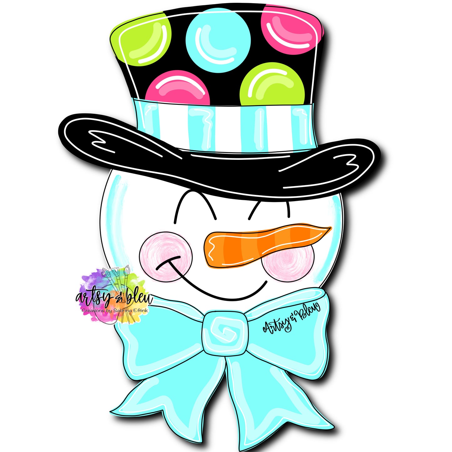 Top Hat Snowman Ornament (AB120-O)